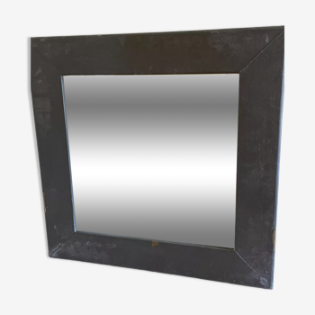 Miroir carré en zinc, 80 cm