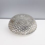 Vintage ceiling lamp / wall lamp - molded glass diamond tips - 1970
