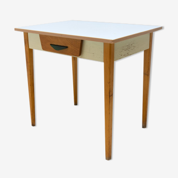 Mid century wooden and formica central table, Czechoslovakia, 1960´s