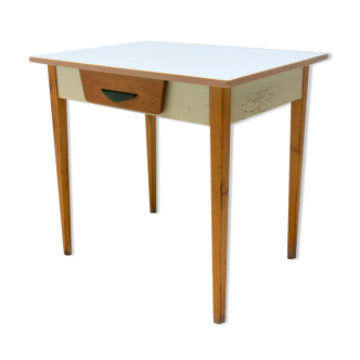 Table centrale en bois et formica du milieu du siècle, Tchécoslovaquie, années 1960