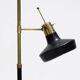 Black and gold metal floor lamp, 1950s