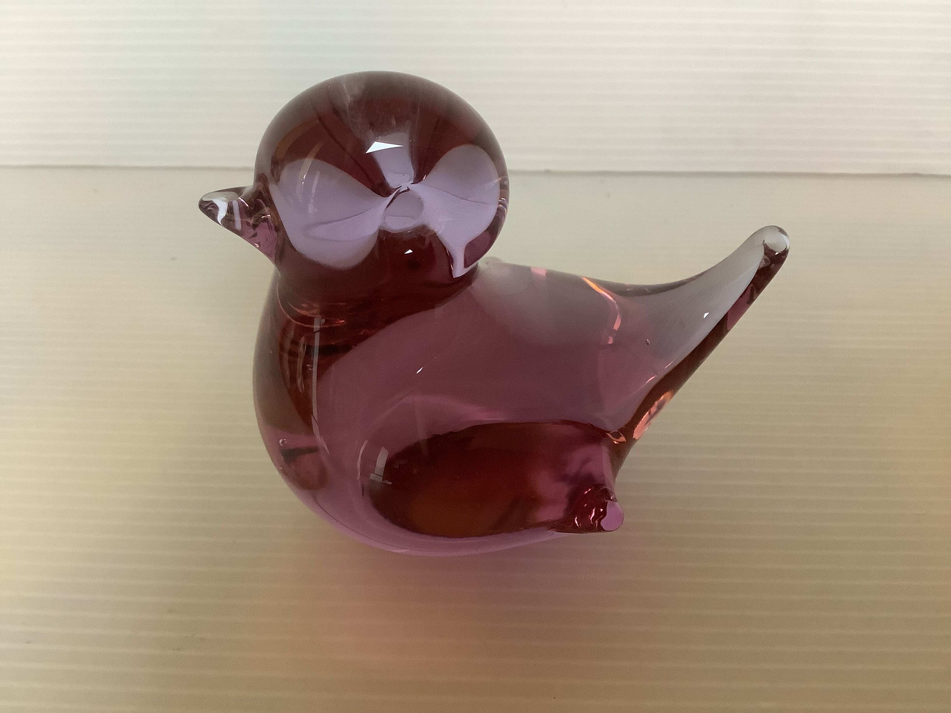 Purple pink glass bird paperpress