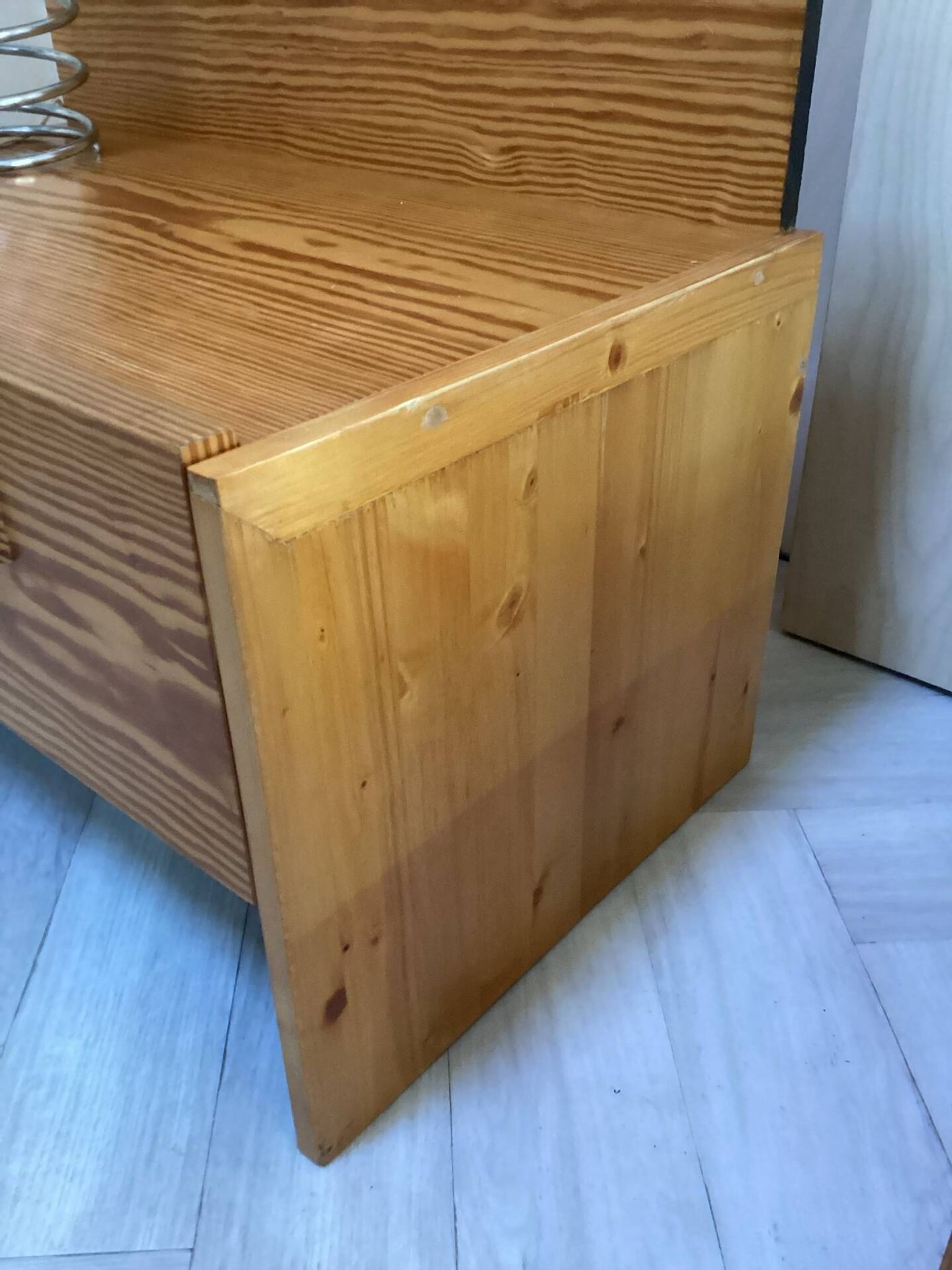 2 pine wood bedside table 1970 design