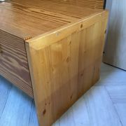 2 pine wood bedside table 1970 design