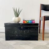 Vintage Black Metal Document Box