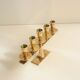 Rare mid-century modern brass candle hold from KARA Denmark 1960s.