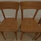 6 vintage Baumann wooden bistro chairs in their patina