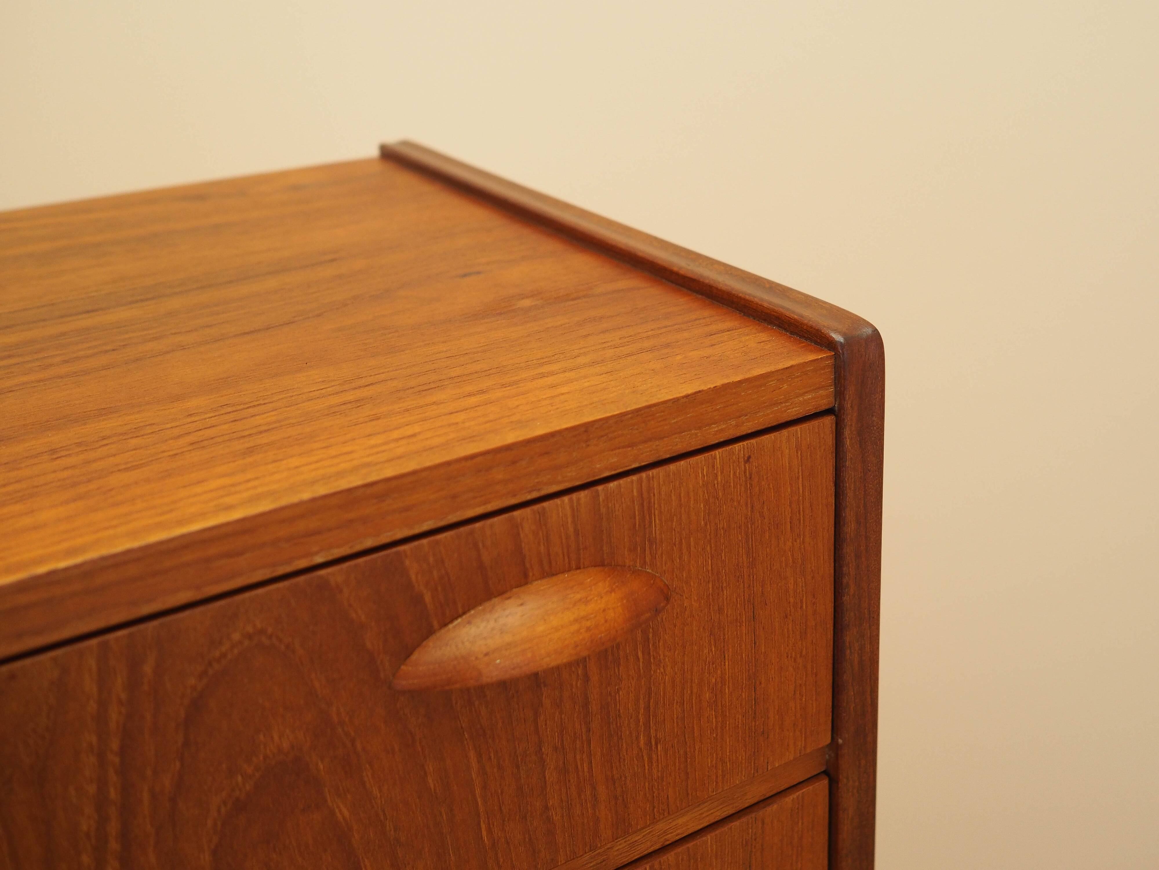 Commode en teck, design danois, années 1970, fabriquée au Danemark