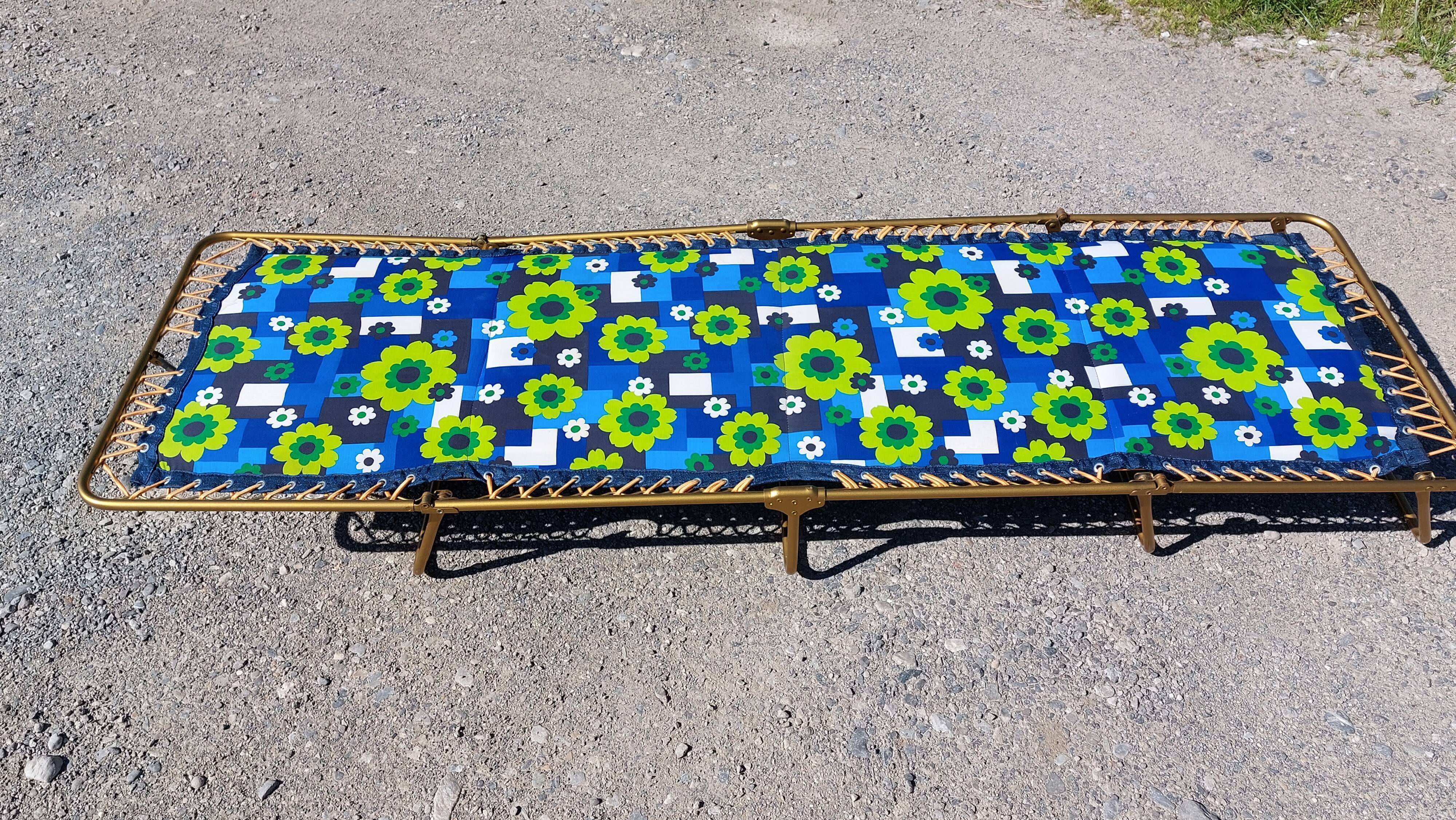 Deckchair deck vintage camp bed lafuma - 70s