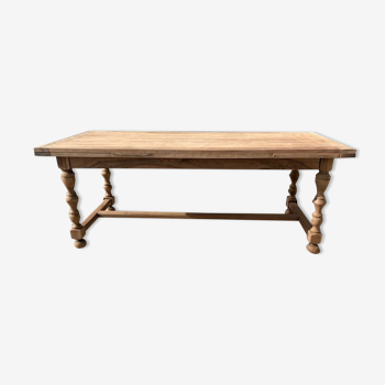 Extendable stripped farmhouse table 300 cm