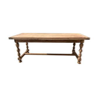 Extendable stripped farmhouse table 300 cm