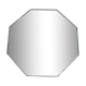 Miroir biseauté octogonal 15 x 15 cm