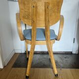 Suite de 4 Fauteuils Vintage « papillon » Pieds Compas