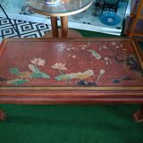 Table basse laque rouge japonaise
