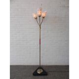 Floor lamp with three shades of glass vintage
