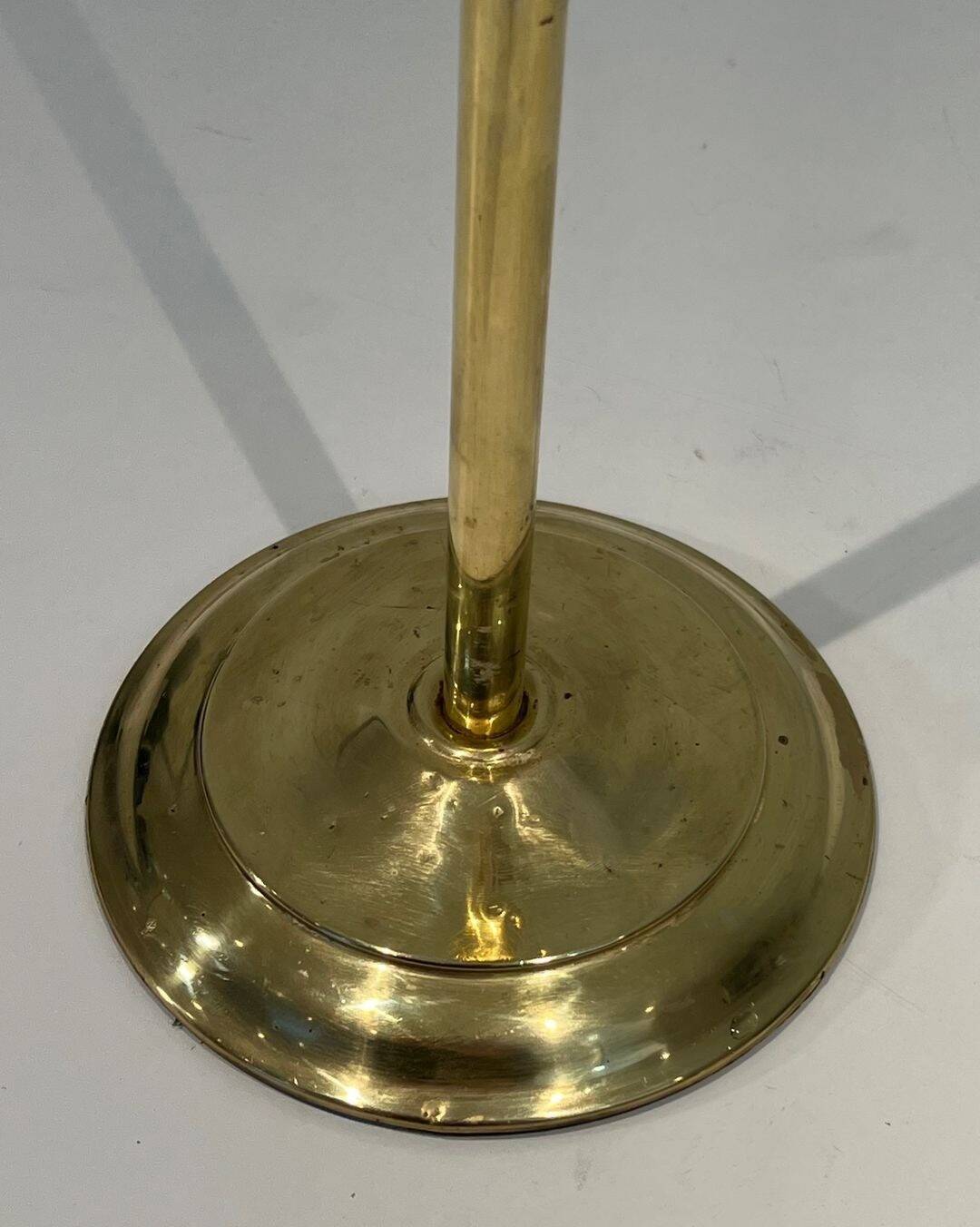 Neoclassical Fire Necessity in Polished Brass on Stand