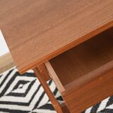 Elegant small teak desk, with drawer, 1960s.