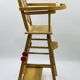 Chaise haute poupée vintage en bois transformable trotteur