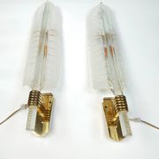 Pair of large wall lamps by Andre Arbus & Veronese, 1950s
