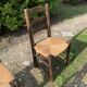 Set of 6 vintage straw farm chairs