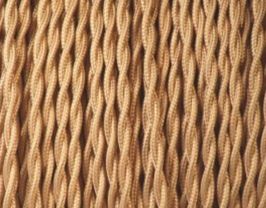 Wood and plaster lamp, new 2M cable, raffia lampshade