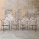 4 fauteuils de jardin en fer forgé