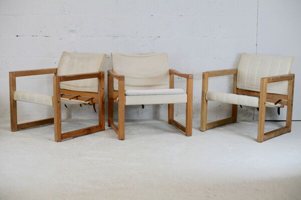 Ensemble de 3 fauteuils Diana de Karin Mobring, Ikéa, circa 1970