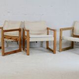 Set of 3 Diana armchairs by Karin Mobring, Ikéa, circa 1970