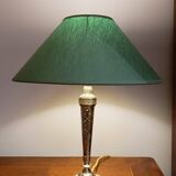 Lampe d'époque 1900 en métal argenté