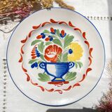 2 assiettes st clement luneville xixème  motif fleuris