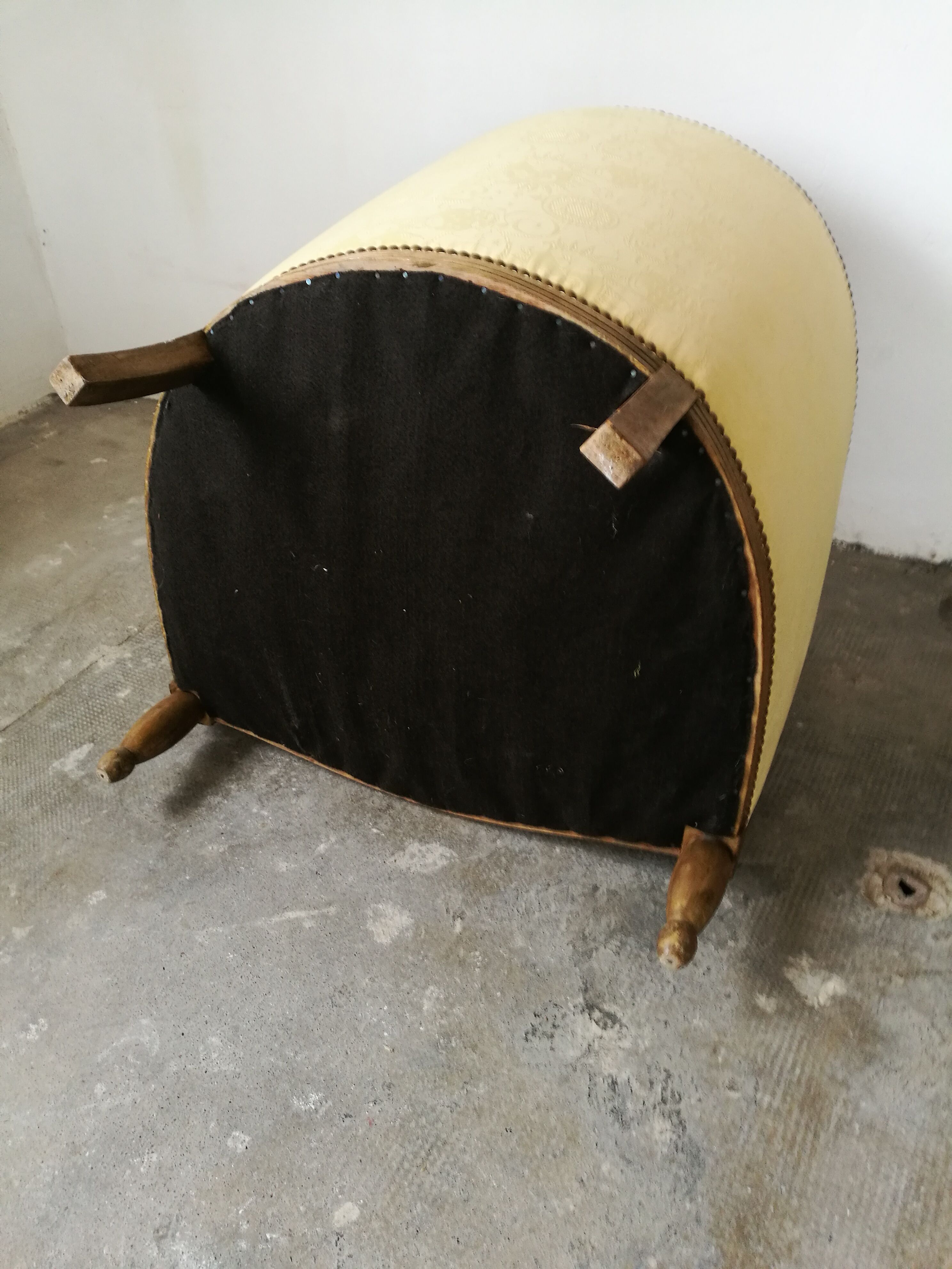 Pair of art deco basket armchairs