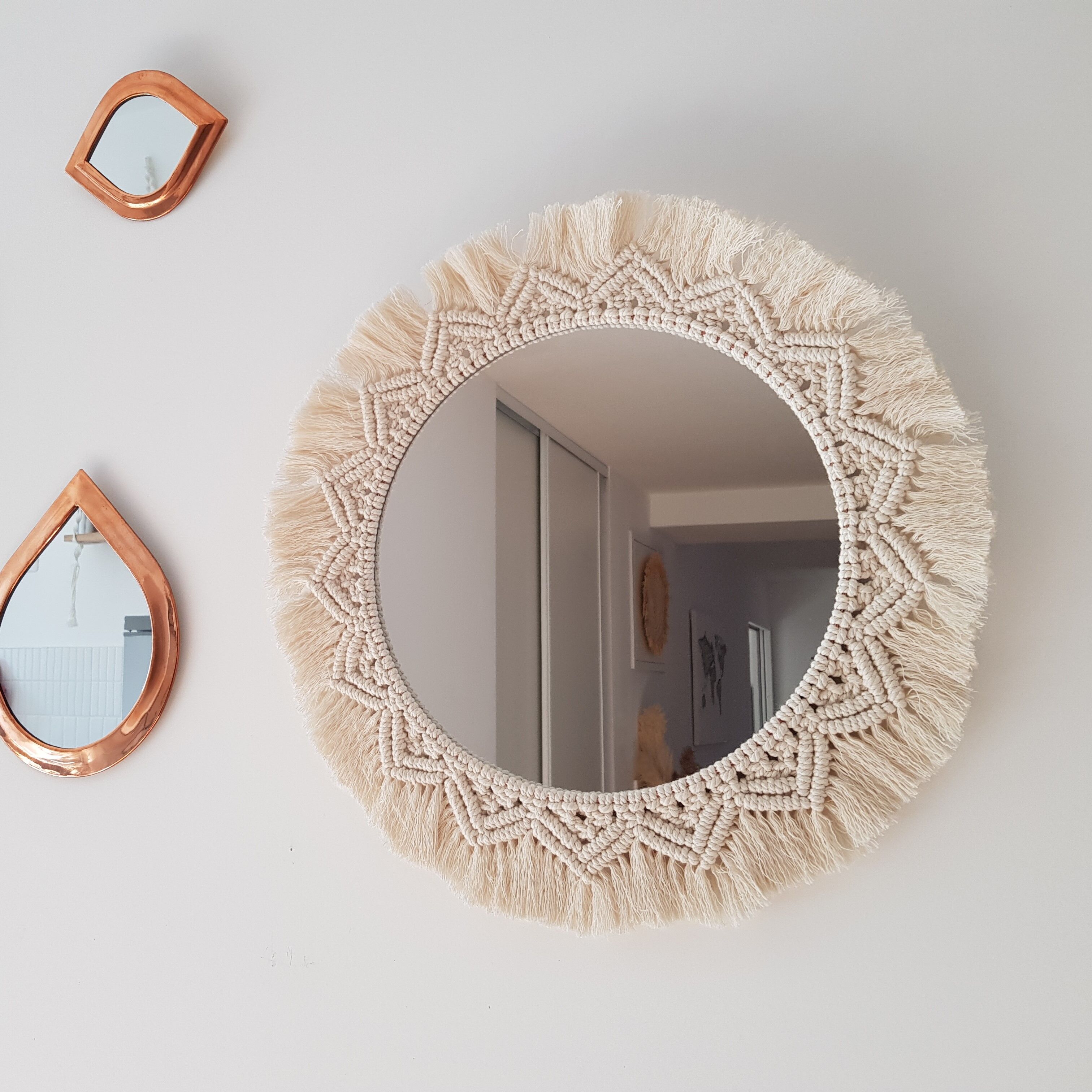 Macramé mirror