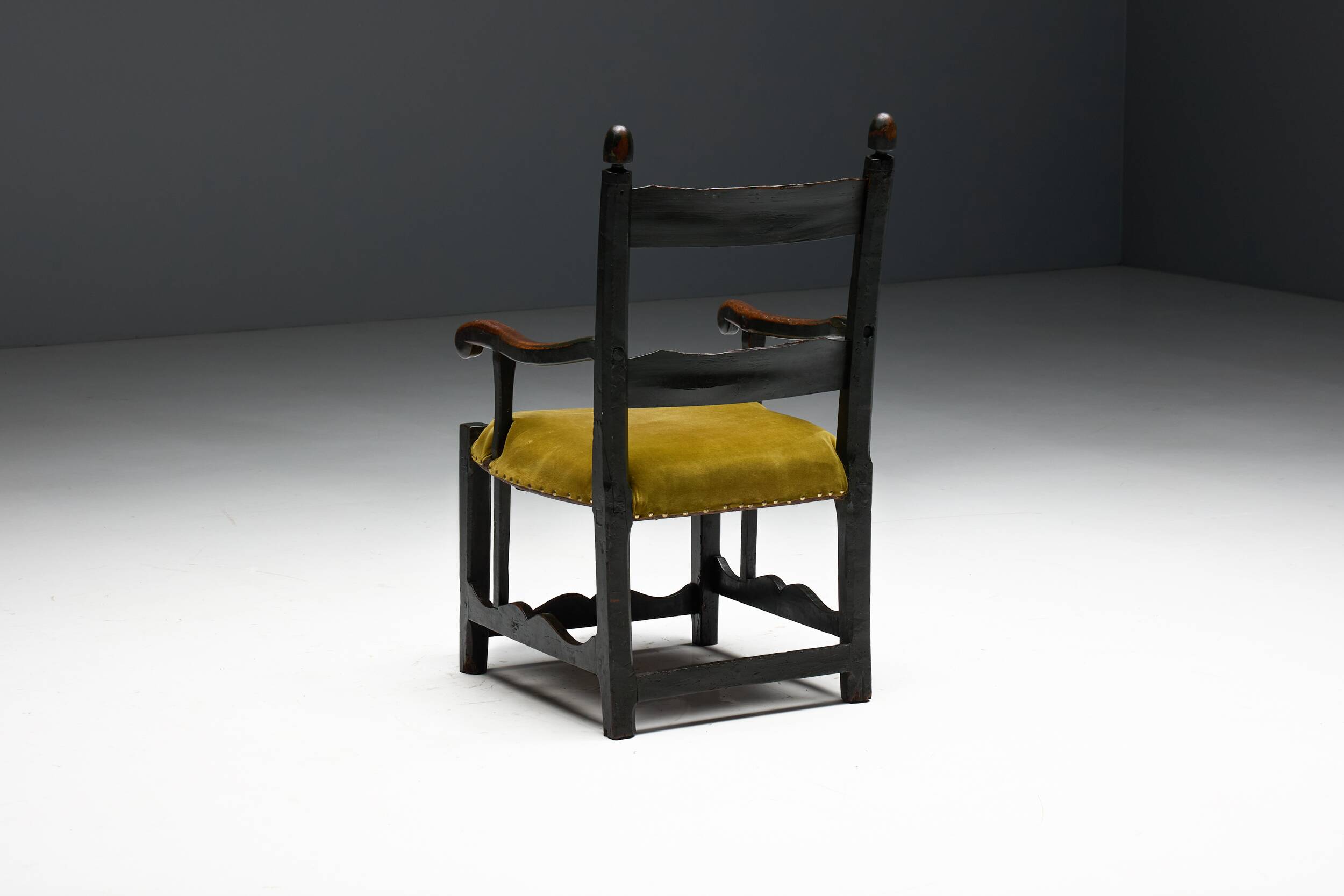 Rustic Folk Art Armchair, France, 19th Century