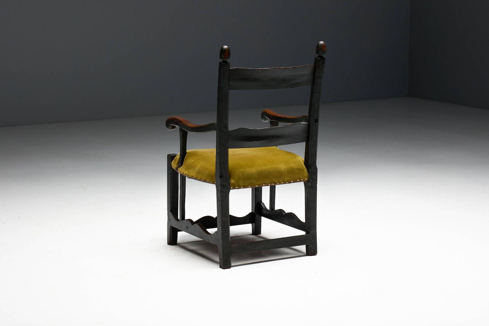 Rustic Folk Art Armchair, France, 19th Century