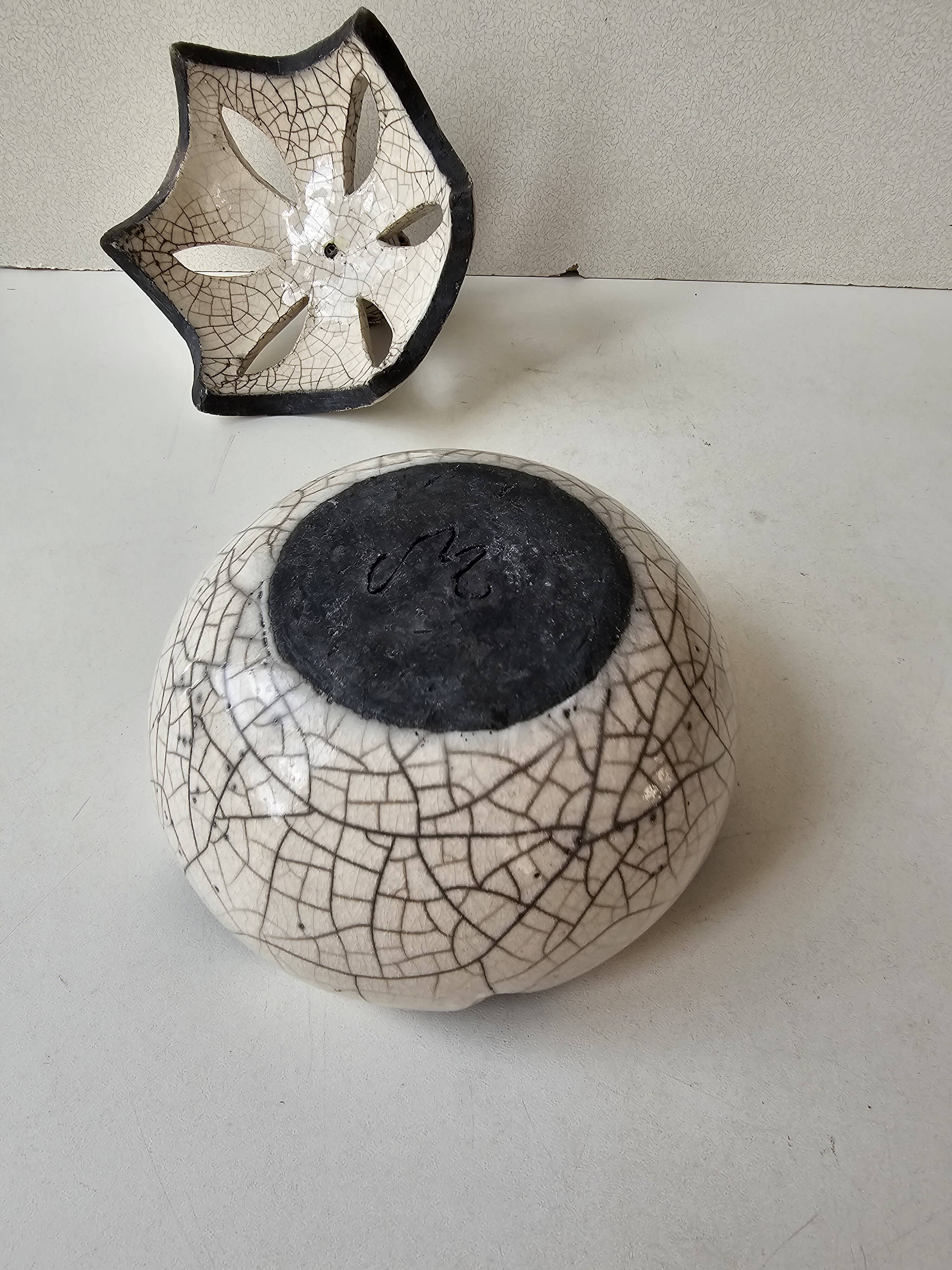 Photophore Secret box in ceramic Raiku signed M