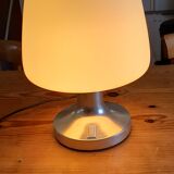Vintage lamp from the 70s white opaline