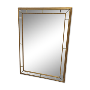 Miroir doré et biseauté