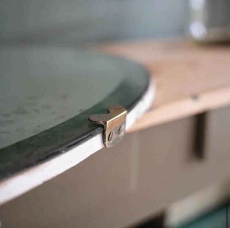 Antique oval bevelled mirror