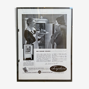 Affioche publicitaire Frigidaire 24 février 1934