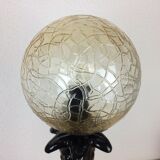 Elephant lamp and palm tree in black resin