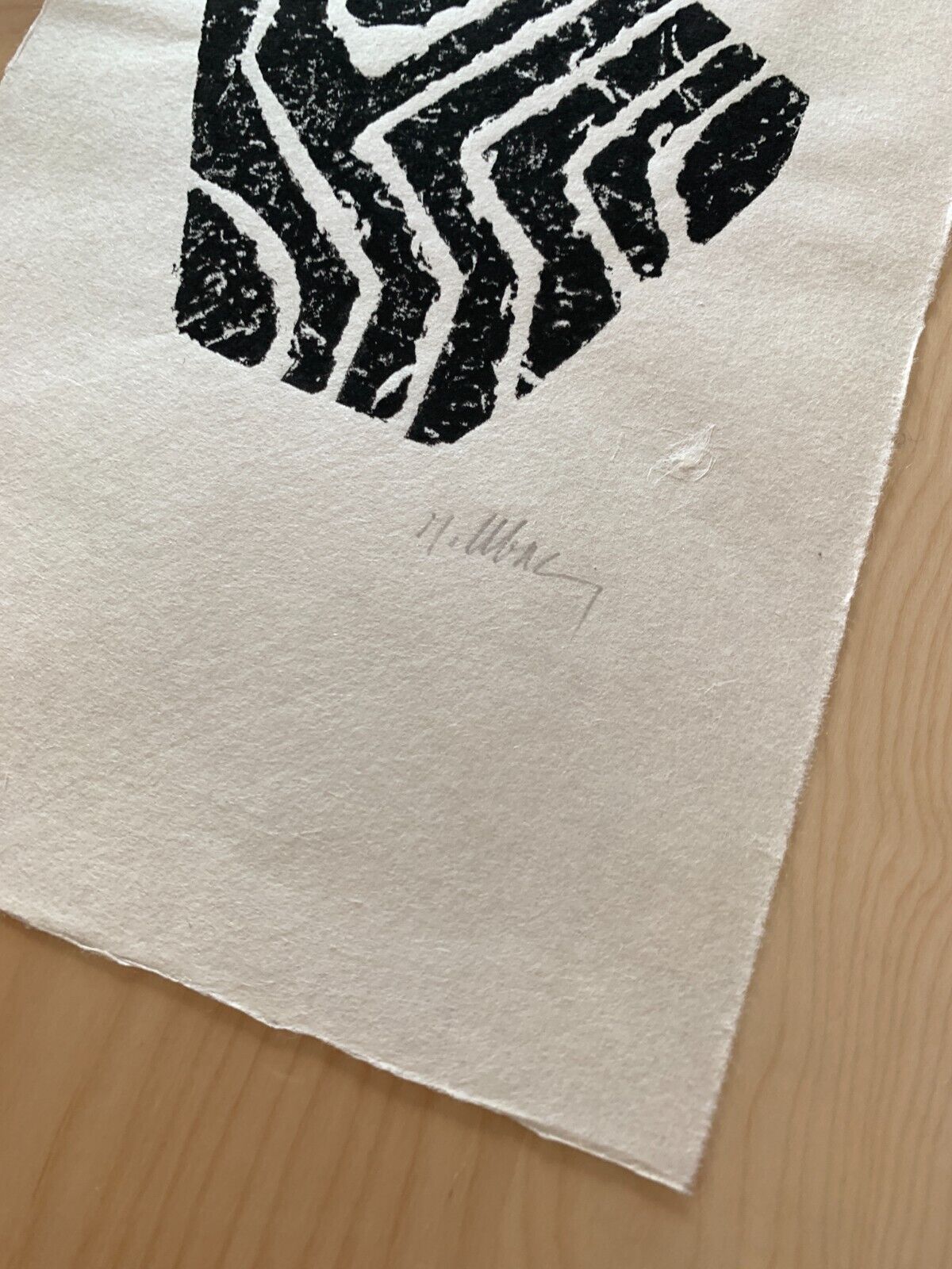 Original slate print on Japan by Raoul UBAC, Sillon II, 1975