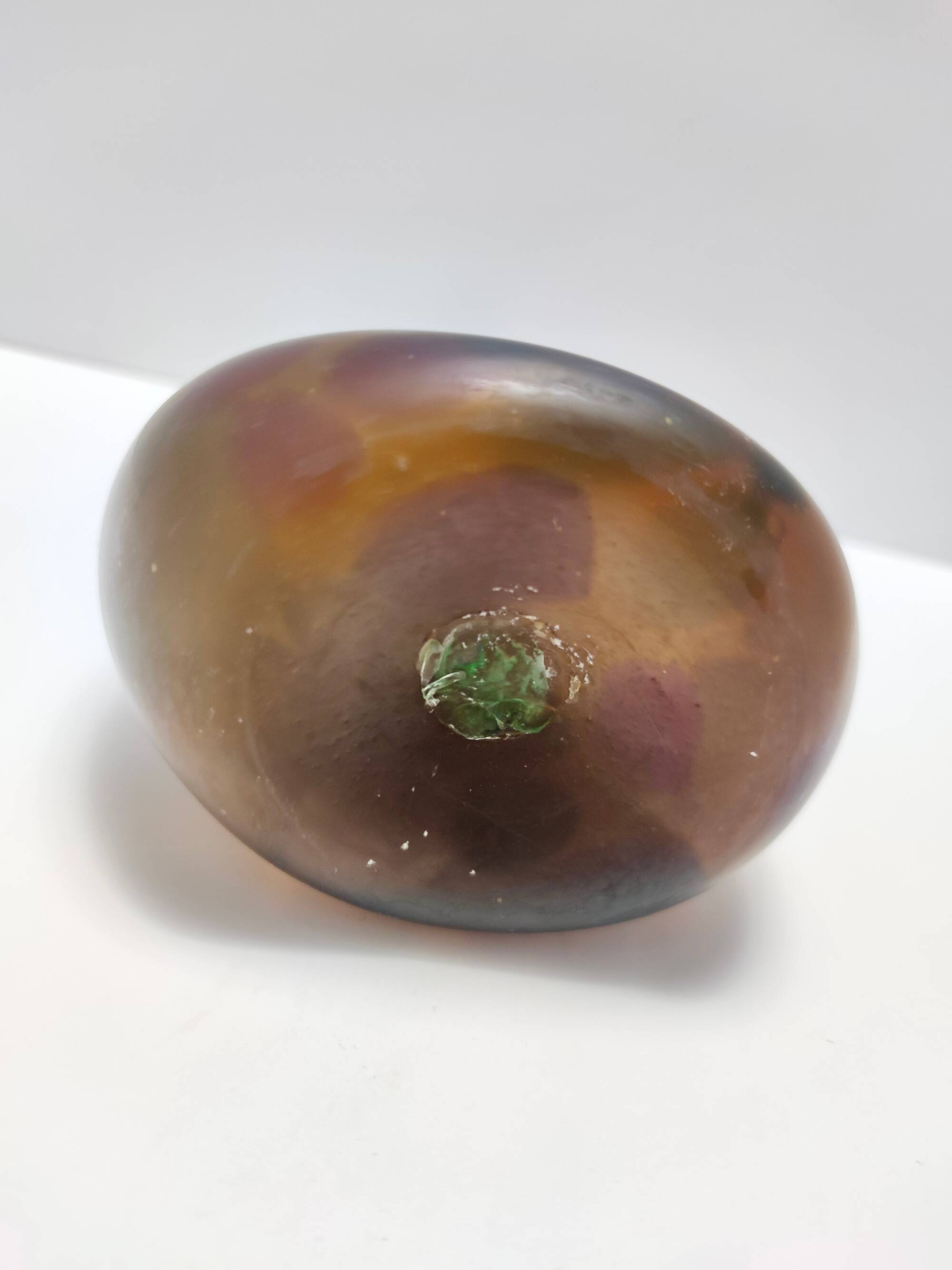 Experimental Amber Murano Glass Vase attr. to Anzolo Fuga, Italy