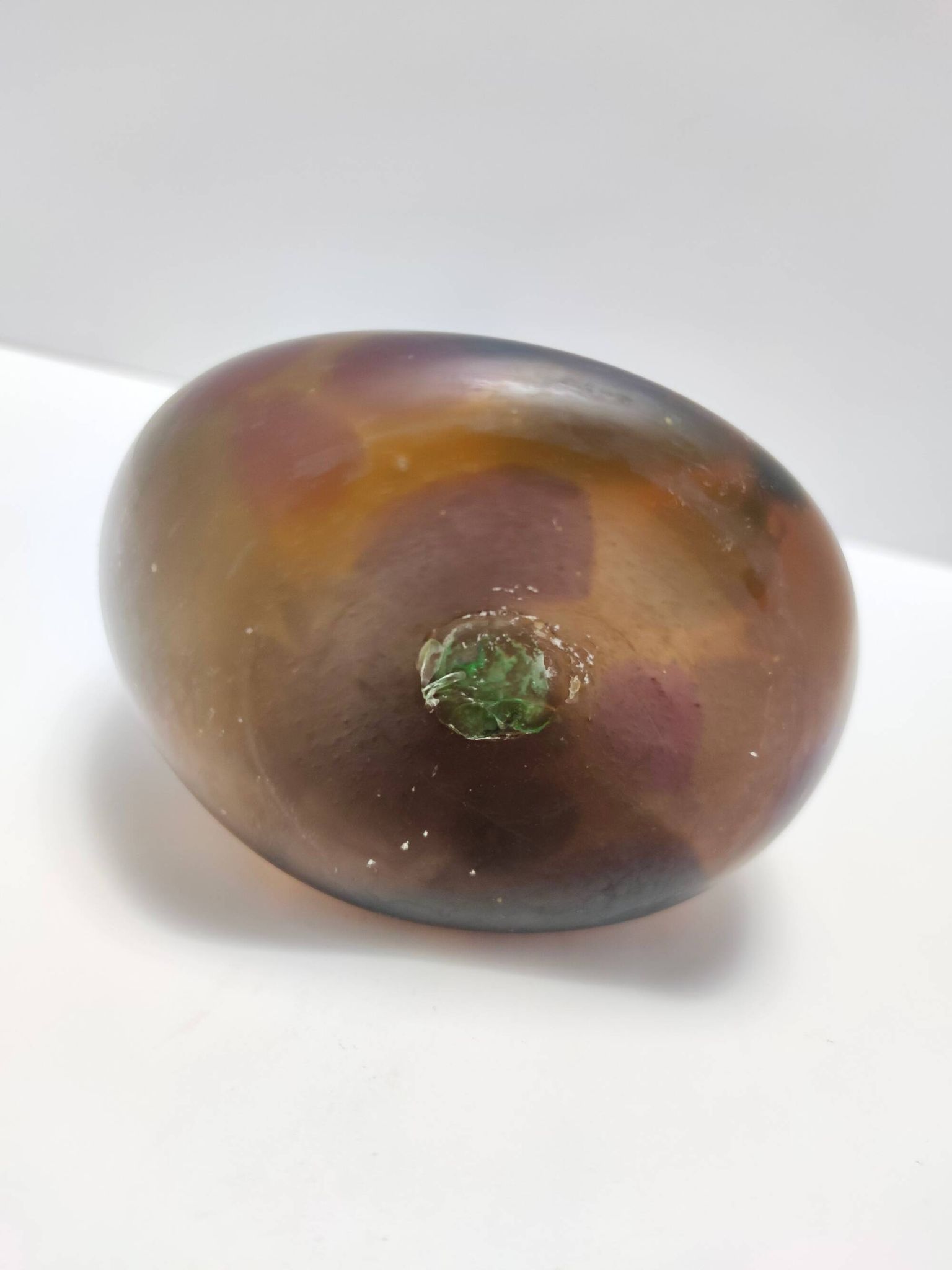 Experimental Amber Murano Glass Vase attr. to Anzolo Fuga, Italy