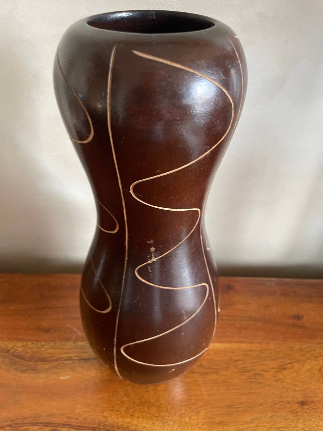 Vase en bois Africain