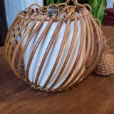 Vintage wicker pendant lamp