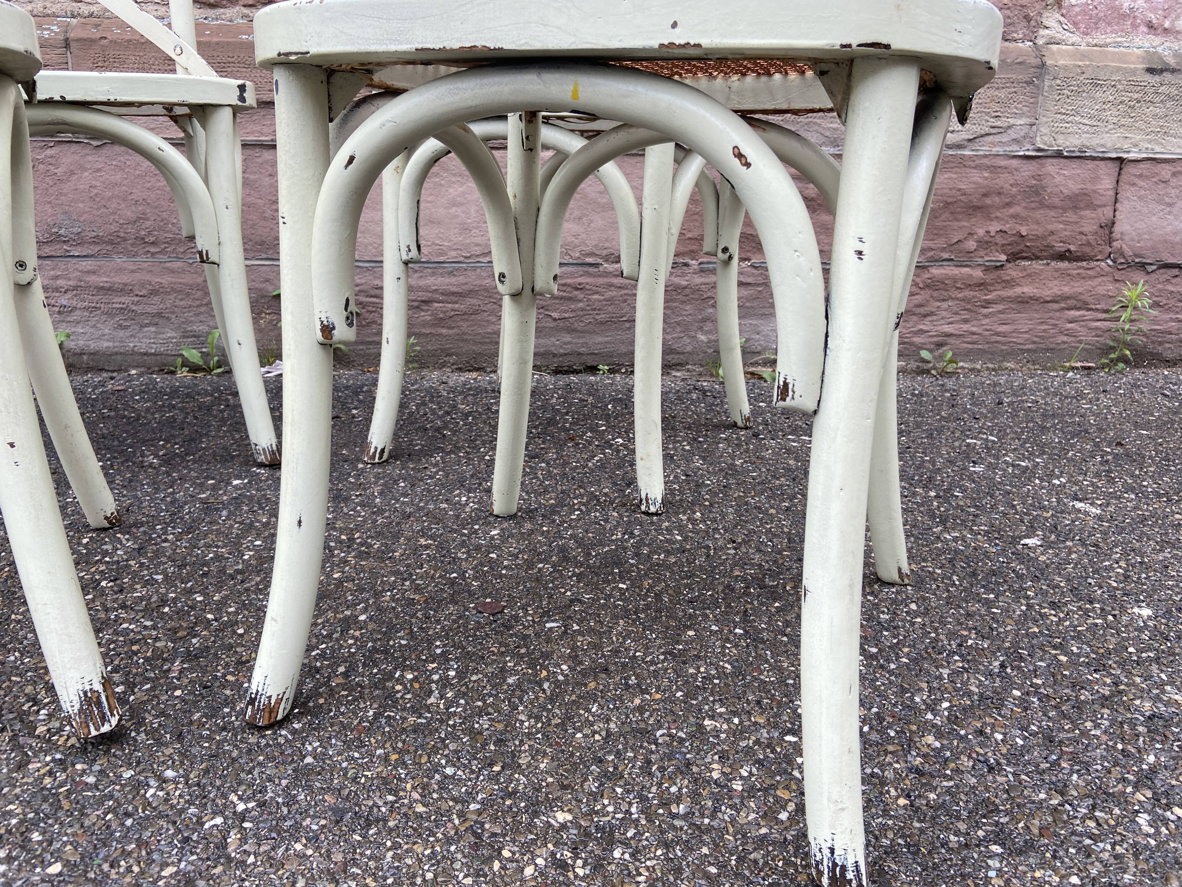 4 french chairs saint rémy restaurant bistro wood curved