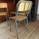 Suite de 4 chaises d'écoliers