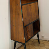 Bahut secretary wood laqué 70s