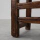 19th Century Spanish Hand-Carved oak Side Chair with Velour Seat