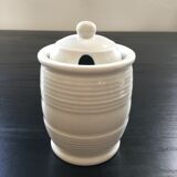 White condiment pot